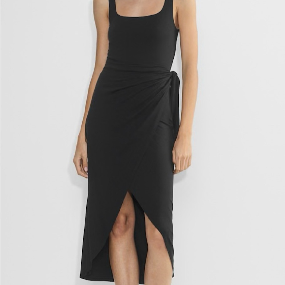 Aritzia Wilfred Black Midi Dress